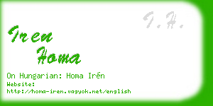 iren homa business card