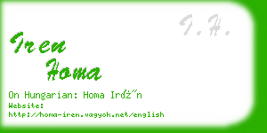 iren homa business card